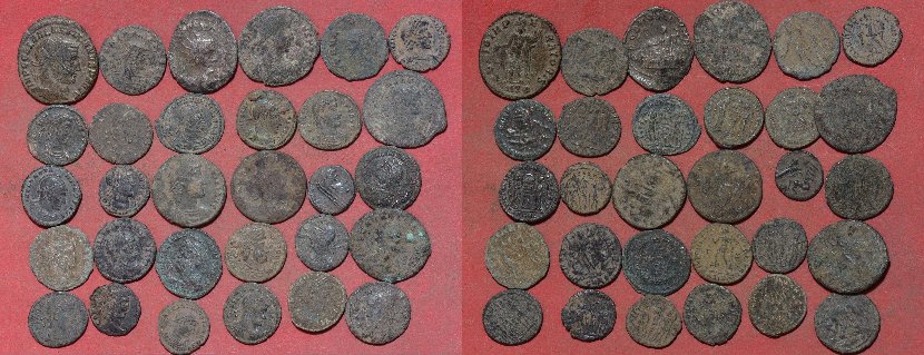 Two-Rare-Fourth-Century-Roman-Bronzes-In-One-Uncleaned-Lot